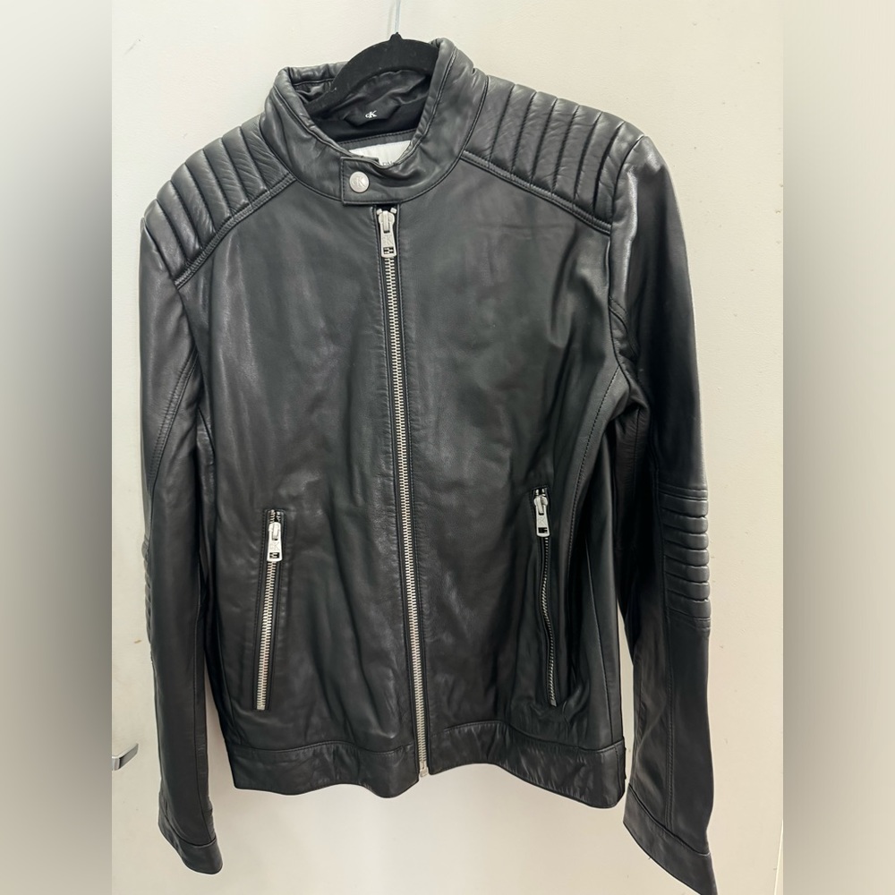 Calvin Klein Leather Motorcycle Jacket